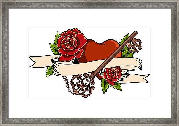 Tattoo red rose with ribbon and lettering mother Old school style Stock  Vector  Adobe Stock