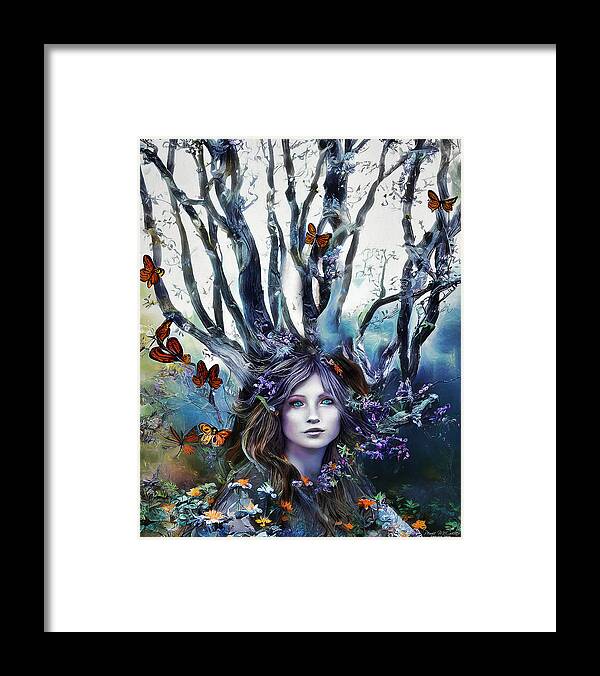 Fantasy Framed Print featuring the digital art Heart of Nature by Pennie McCracken
