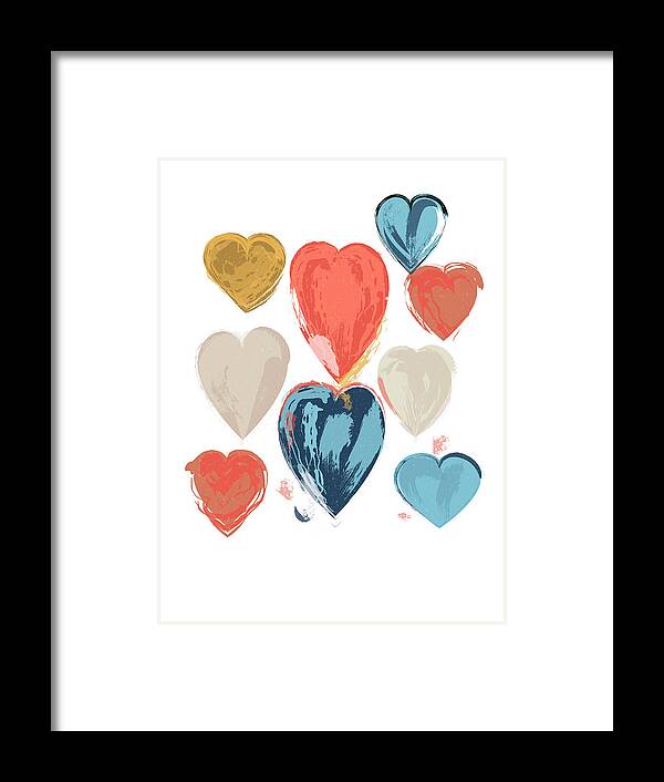 Nicholas Brendon Framed Print featuring the digital art Heart On You Always - Gold Combo by Nicholas Brendon
