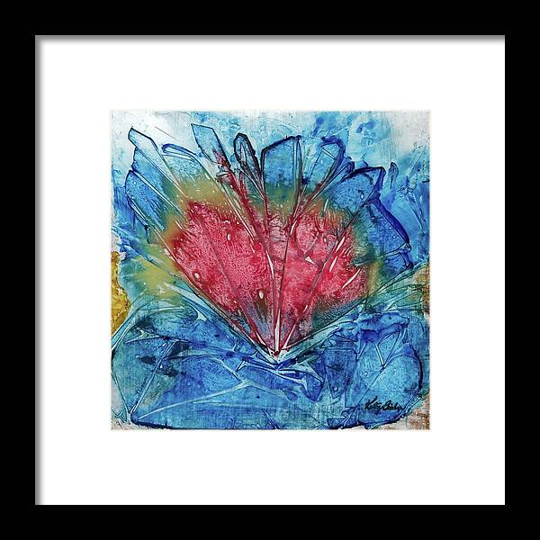 Blue Framed Print featuring the painting Heartspace by Katy Bishop