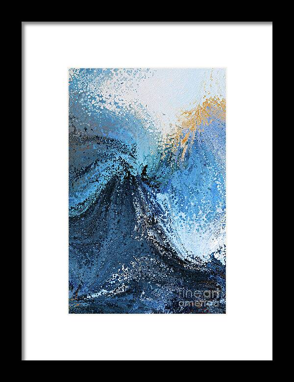 Blue Framed Print featuring the painting Hebrews 10 23. Hold Fast. by Mark Lawrence