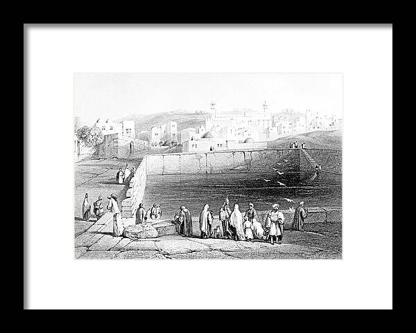 William Henry Bartlett Framed Print featuring the photograph Hebron Pool in 1847 by Munir Alawi