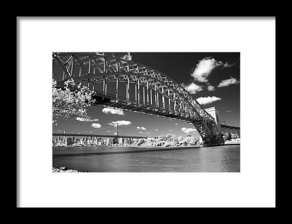 Hell Gate Bridge Framed Print featuring the photograph Hell Gate and Triboro Bridges by Steve Ember