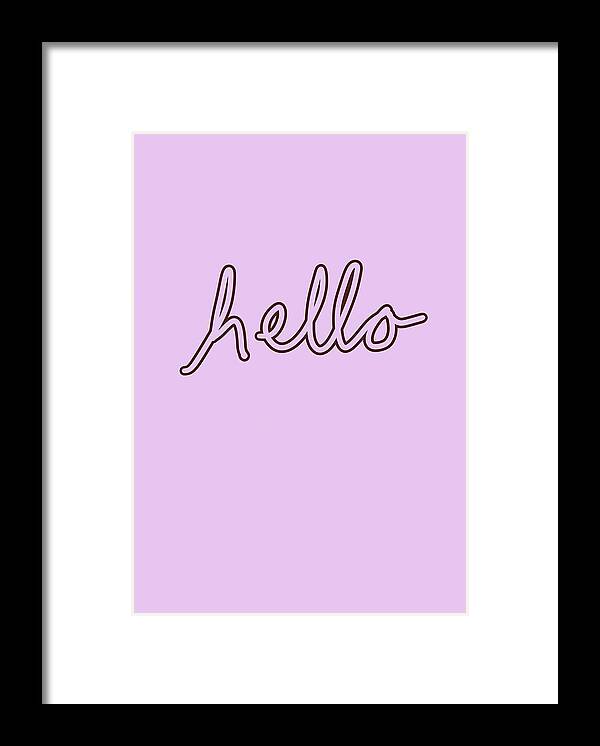 Hello Framed Print featuring the digital art Hello Art by Ashley Rice
