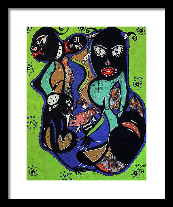 Soweto Framed Print featuring the painting Hello There by Nkuly Sibeko