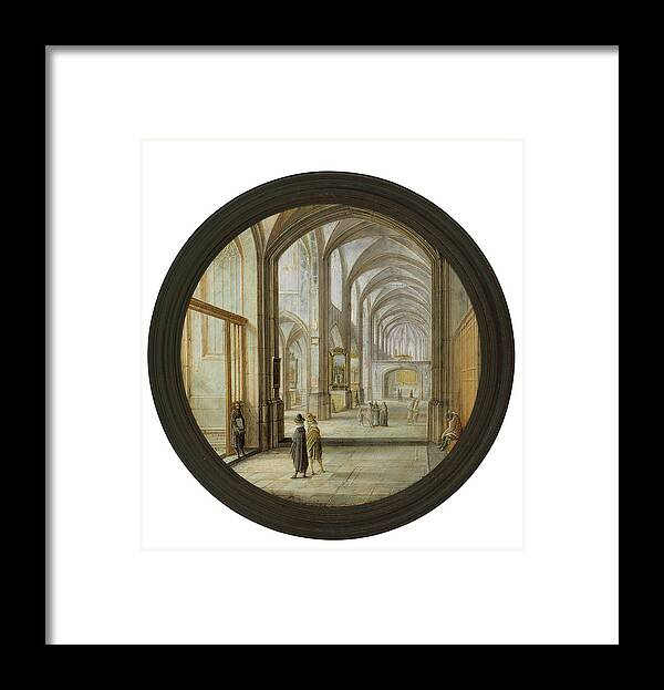 Hendrick Van Steenwijck Framed Print featuring the painting Hendrick van Steenwijck, the Younger Cathedral interior by MotionAge Designs