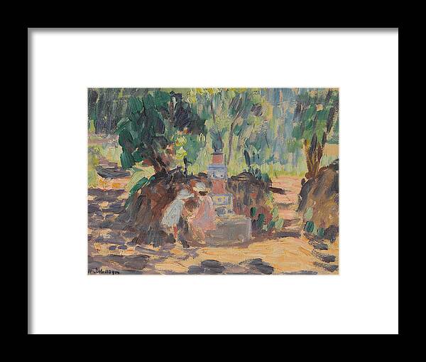 Background Framed Print featuring the painting Henri Lebasque by MotionAge Designs