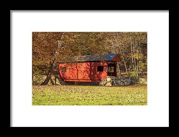 Henry Bridge Framed Print featuring the photograph Henry Covered Bridge, Washington County, PA by Sturgeon Photography