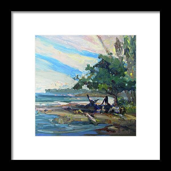 Caribbean Coast Framed Print featuring the painting Her Favorite Spot by John McCormick