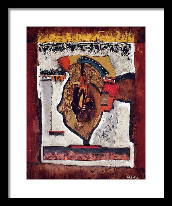 African Art Framed Print featuring the painting Here I Am Now by Michael Nene
