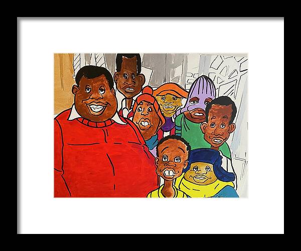  Framed Print featuring the mixed media Hey, Hey, Hey..... by Angie ONeal