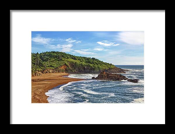 Coast Framed Print featuring the photograph Hidden Beach by Loyd Towe Photography