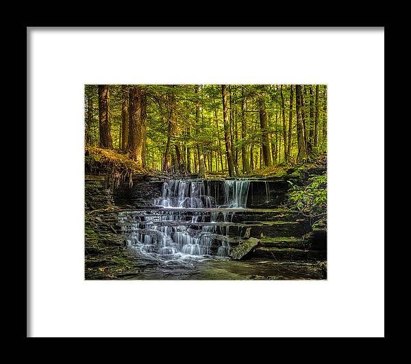 Upstate Ny Waterfalls Framed Print featuring the photograph Hidden Waterfalls by Rod Best