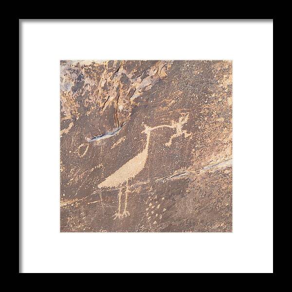Hieroglyph Framed Print featuring the photograph Hieroglyph at Petrified Forest by Tambra Nicole Kendall