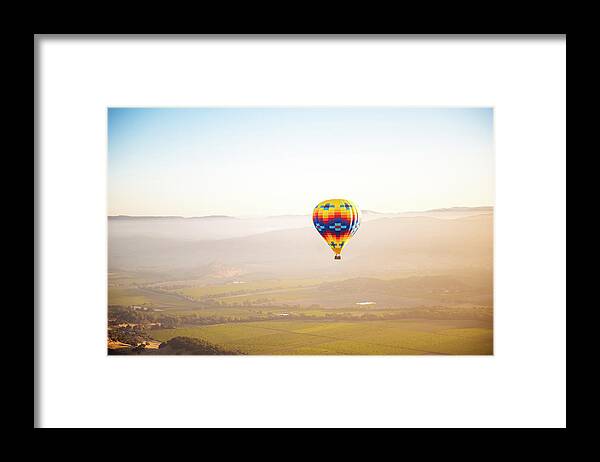 Landscape Framed Print featuring the photograph High above Napa Valley by Aileen Savage