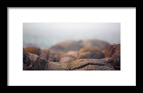Tranquility Framed Print featuring the photograph High Angle View Of Rocky Shore by Paulien Tabak / EyeEm
