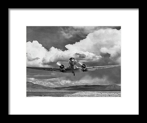 Douglas Framed Print featuring the digital art High Desert DC-3 by Peter Chilelli