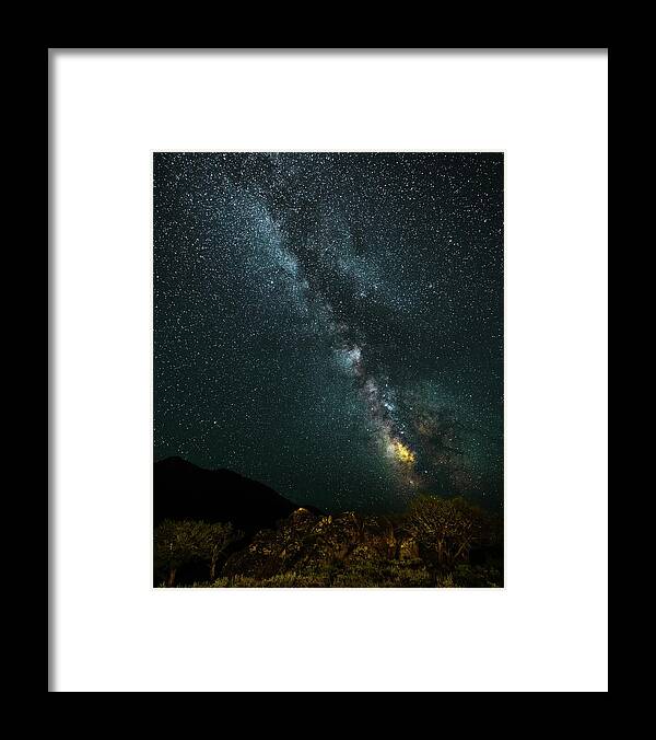 Milky Way Framed Print featuring the photograph High Desert Milky Way 3 by Ron Long Ltd Photography