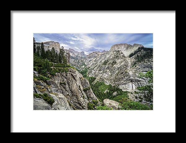 High Sierra Trail Framed Print featuring the photograph High Sierra Trail Vista by Brett Harvey