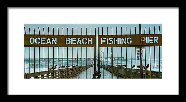 Ocean Beach Framed Print featuring the photograph High surf advisory by Local Snaps Photography
