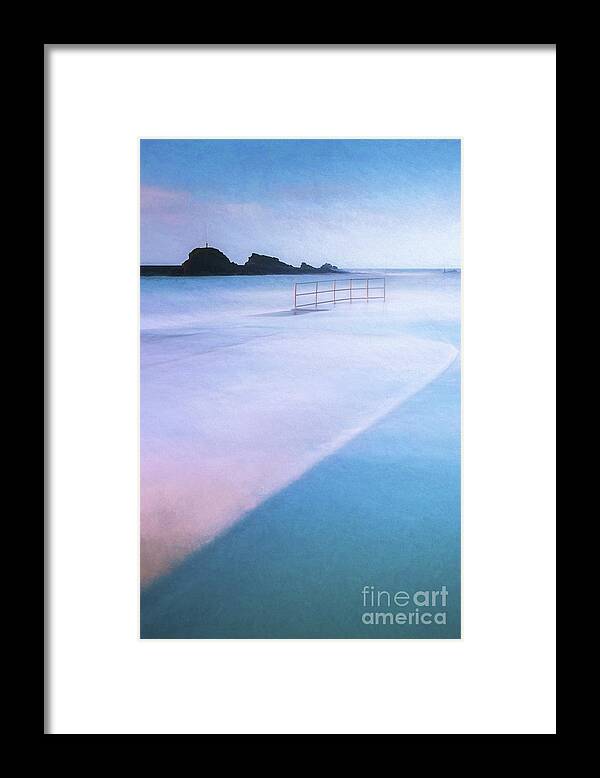 Wall Art Framed Print featuring the photograph High Tide, Bude, Cornwall, UK by Philip Preston