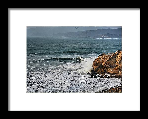 Pacific Ocean Framed Print featuring the photograph High Waves at Sutro by Maggy Marsh