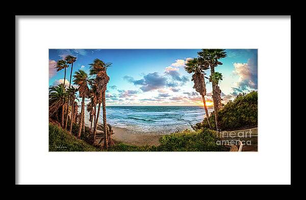 Beach Framed Print featuring the photograph High Winds at Swami's Beach by David Levin