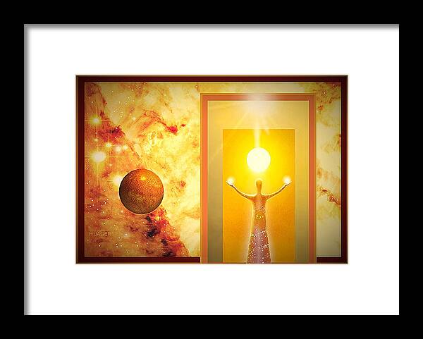 Dimension Framed Print featuring the mixed media Higher Dimension by Hartmut Jager