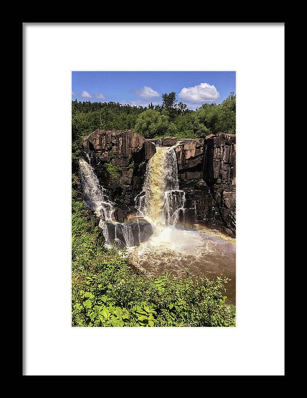 High Falls Framed Print featuring the photograph Hight Falls Pigeon River by Paul Vitko