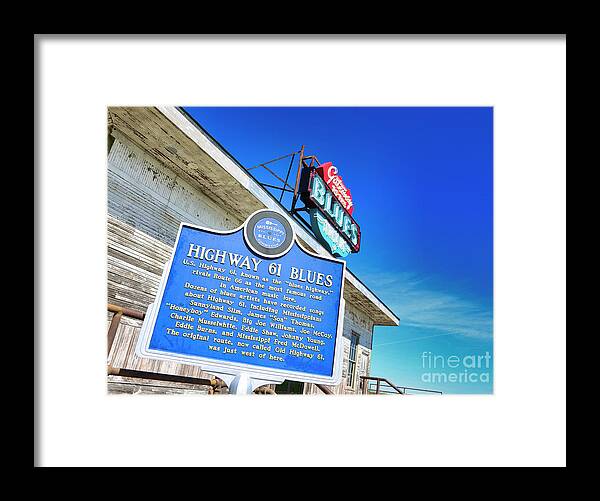 Blues Trail Framed Print featuring the photograph Highway 61 Blues Trail Nashville to New Orleans by Chuck Kuhn