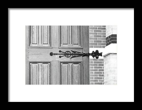 Door Framed Print featuring the photograph Hinged by Bentley Davis