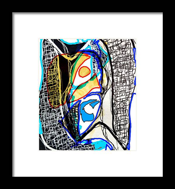 Contemporary Art Framed Print featuring the digital art His Gaze Followed Every Move by Jeremiah Ray