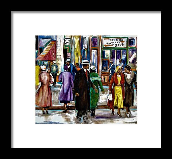 Black Art Framed Print featuring the painting Histor Of Black Wall Street by Emery Franklin