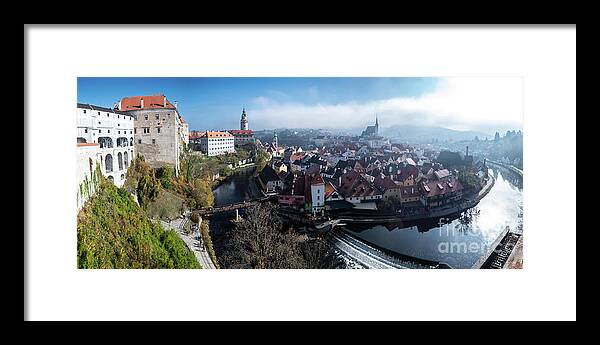Czech Republic Framed Print featuring the photograph Historic City Of Cesky Krumlov In The Czech Republic In Europe by Andreas Berthold