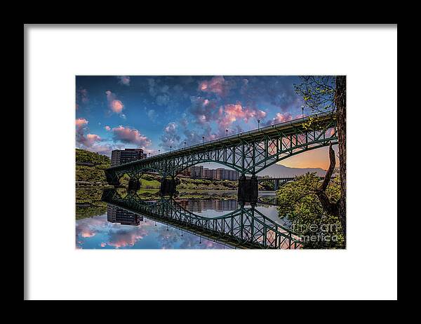 Knoxville Framed Print featuring the photograph Historic Gay Street Bridge at Knoxville by Shelia Hunt