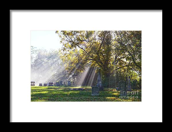 Sibley Framed Print featuring the photograph Historic Sibley Cemetery at Fort Osage Missouri by Catherine Sherman