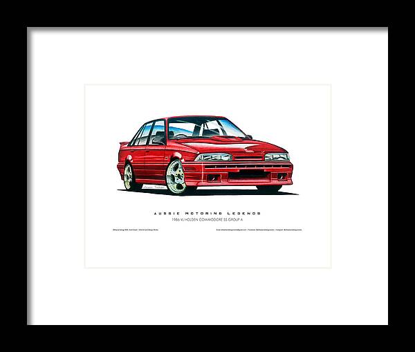 Holden Framed Print featuring the drawing Holden Commodore SS by Wayne Sotogi