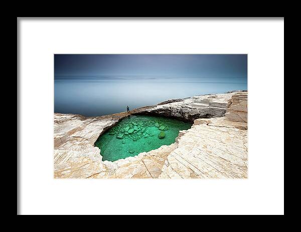 Aegean Sea Framed Print featuring the photograph Hole In the Sea by Evgeni Dinev