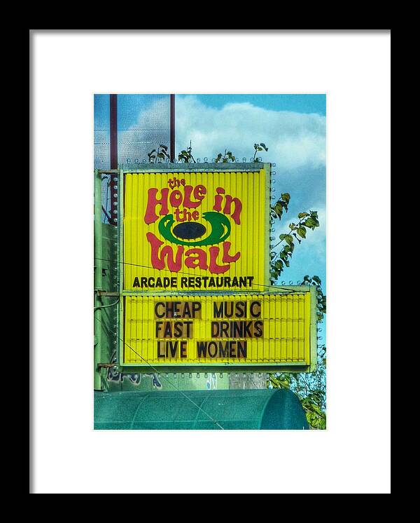 Hole In The Wall Framed Print featuring the photograph Hole in the Wall by Gia Marie Houck