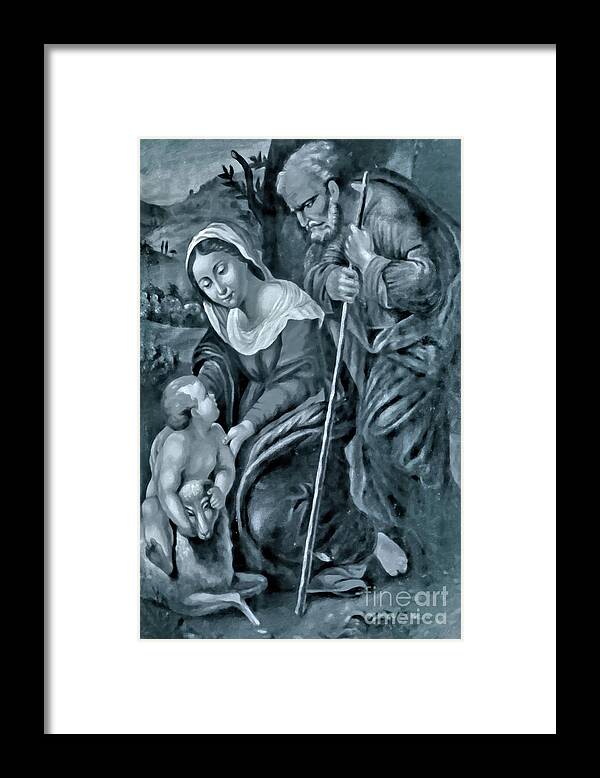 Holy Family Framed Print featuring the photograph Holy Family Lamb by Munir Alawi