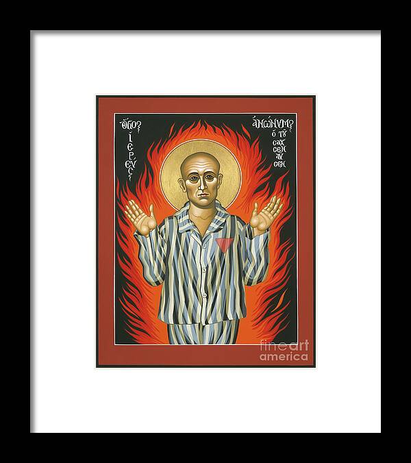 William Hart Mcnichols Framed Print featuring the painting Holy Priest Anonymous One of Sachsenhausen 013 by William Hart McNichols