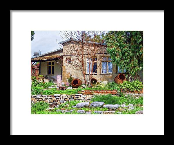 Greece Framed Print featuring the photograph Home in Greece by Roberta Byram