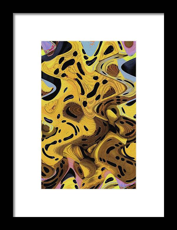 Homemade Yard Dice Framed Print featuring the digital art Home Made Yard Dice Abstract by Tom Janca