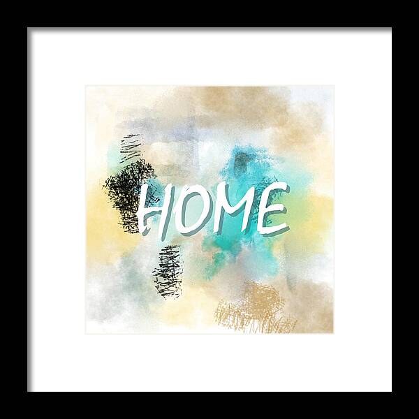 Home Sweet Home Framed Print featuring the digital art Home sweet home Abstract 70 by Lucie Dumas