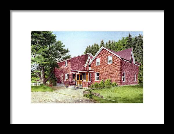 Rural Home Framed Print featuring the painting Home sweet Home by Conrad Mieschke