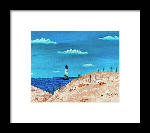 Oil Painting Framed Print featuring the painting Home View by Lisa White