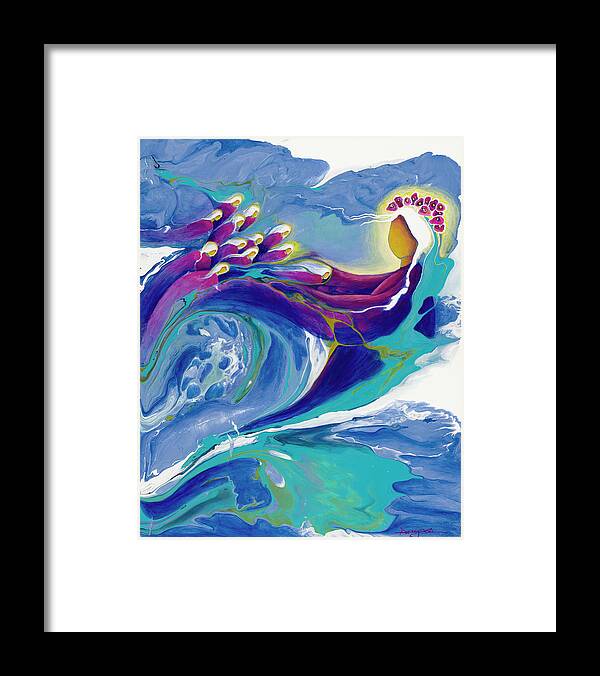Divine Mother Framed Print featuring the painting Homecoming by Darcy Lee Saxton
