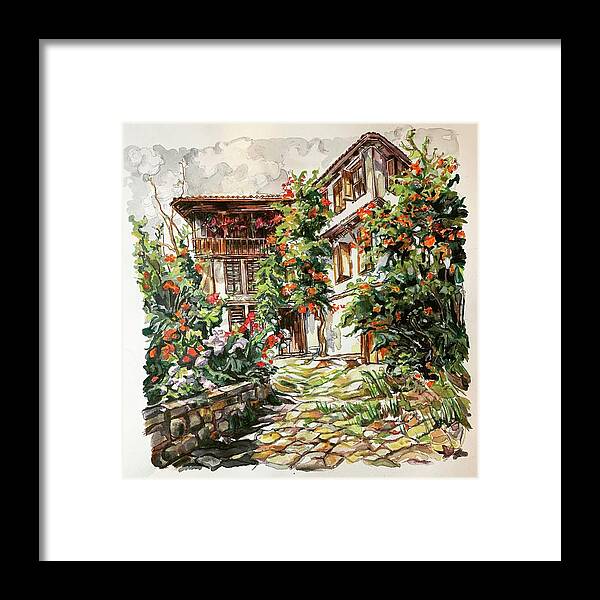 Outside Framed Print featuring the painting Homestead by Try Cheatham
