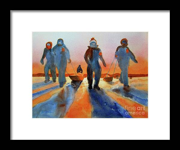 Paintings Framed Print featuring the painting Homeward Bound by Kathy Braud