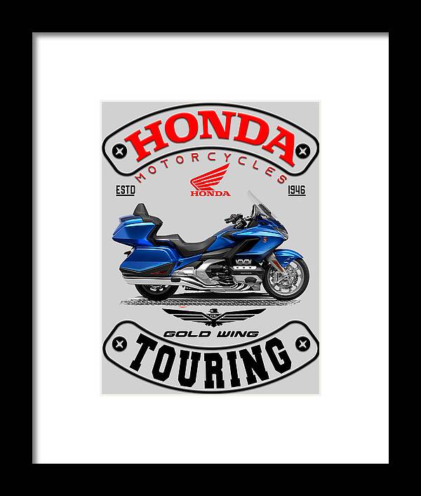 Honda Goldwing Framed Print featuring the digital art Honda Goldwing by Ramkumar GR